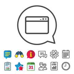 Poster - browser window icon. internet page sign.