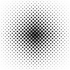 Poster - Monochrome square pattern - geometrical abstract background graphic from angular rounded squares