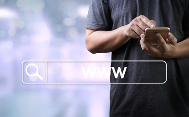 Poster - WWW Website Online Internet Web Page computer Browser Connection Network Concept to use www