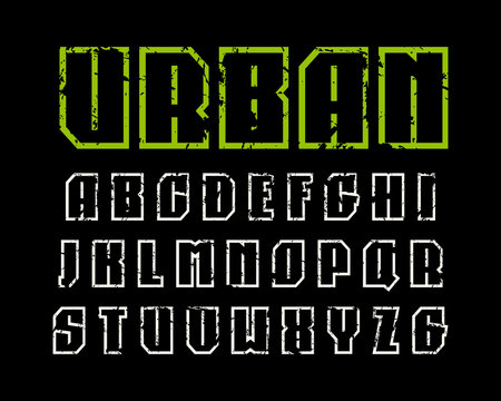 Sanserif contour font in sport style