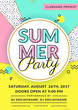 © RainLedy - Summer party invitation. Vector flyer template.