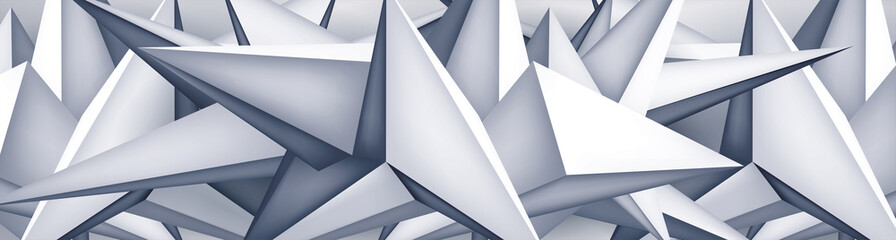 Poster - Volume geometric shape, 3d crystal background, abstraction low polygons wallpaper, vector design form