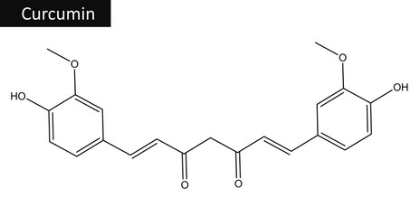 Canvas Print - Molecular structure of curcumin