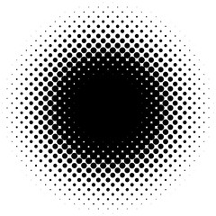Leinwandbilder - Halftone element, circular halftone pattern. Specks, halftone circle gradient