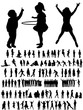 © zolotons - Set of silhouettes of children playing, childhood, vector