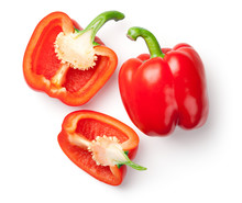 Red Peppers Isolated On White Background
