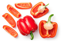 Red Peppers Isolated On White Background