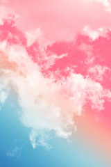 Wall Mural - sun and cloud background with a pastel colored