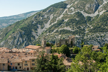 Scenic old hilltop village in Provence region of France