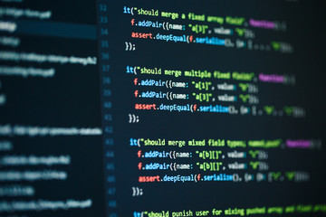 Leinwandbilder - Software computer programming code