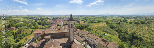 Cuadros en Lienzo Toskana-Panorama, Vinci im Chianti-Gebiet (Geburtsort von Leonardo da Vinci)