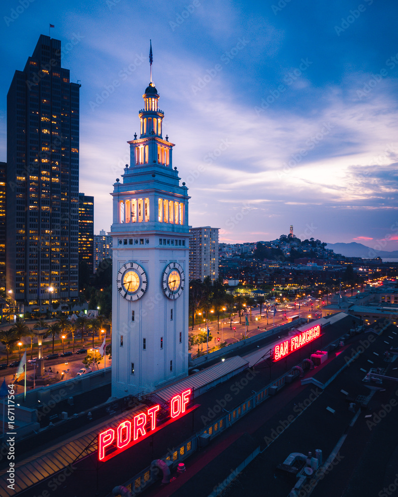 The Ferry Building at Night
