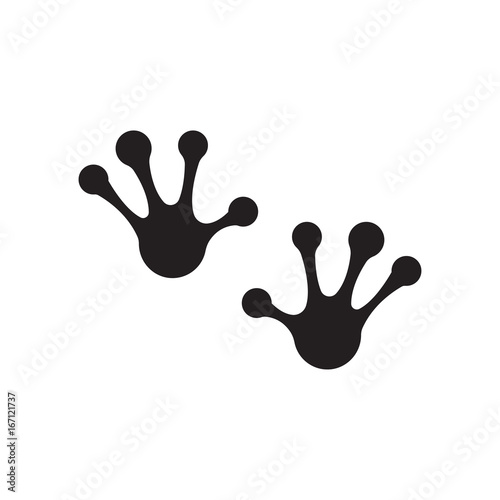 hand foot frog vector logo Tableau sur Toile