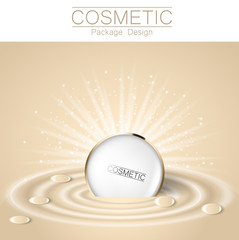 Wall Mural - foundation template design packaging of cosmetics