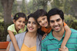 © IndiaPix - Portrait of a happy family outdoors