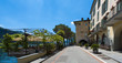 The promenade of Morcote with Lake Lugano - Morcote, Lake Lugano, Lugano, Ticino, Switzerland, Europe