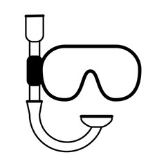 Wall Mural - snorkel mask icon image