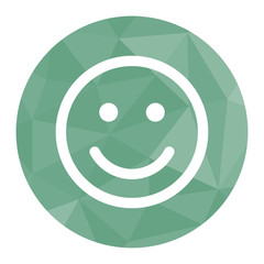 Poster - Polygon Icon Smiley positiv