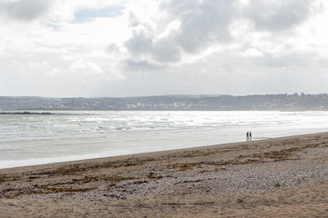 Marazion in Cornwall beach view in the summertime