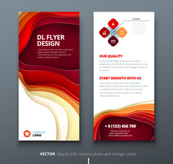 Wall Mural - DL flyer design. Corporate business template for brochure or flyer. Layout with modern elements and abstract background. Creative concept flyer or brochure.