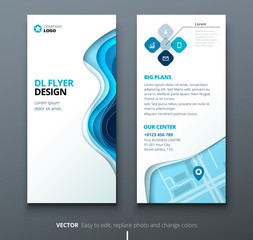 Wall Mural - DL flyer design. Corporate business template for brochure or flyer. Layout with modern elements and abstract background. Creative concept flyer or brochure.