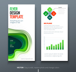 Wall Mural - DL flyer design. Corporate business template for brochure or flyer. Layout with modern elements and abstract background. Creative concept flyer or brochure.