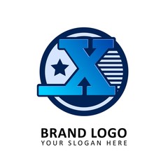 Sticker - Letter X for Apparel Brand Logo