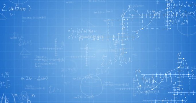 Math formulas on blackboard
