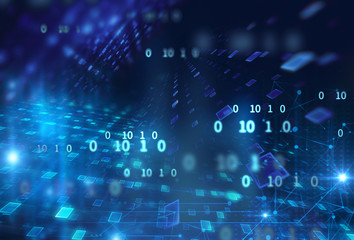 digital code number abstract technology background