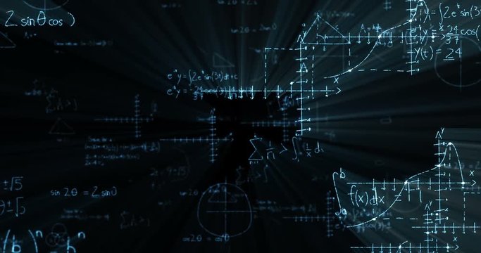 Math formulas on blackboard