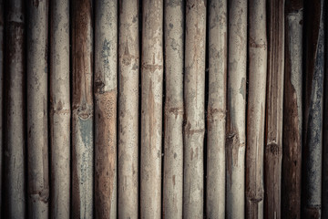 Bamboo fence wall background and texture.