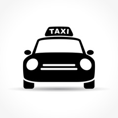 Wall Mural - taxi icon on white background