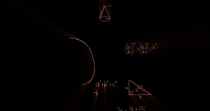 Math formulas on blackboard
