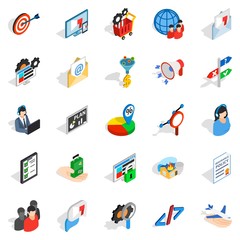 Poster - Manpower icons set, isometric style