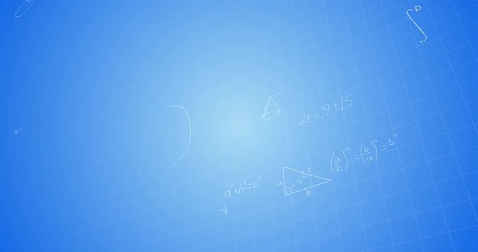 Math formulas on blackboard
