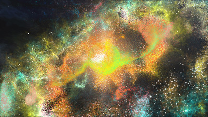 Wall Mural - closeup super massive galaxy with millions stars
