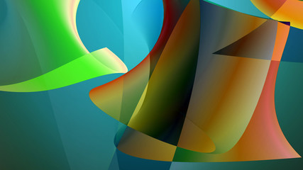 Poster - Colorful smooth twist shapes