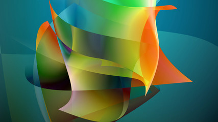 Poster - Colorful smooth twist shapes