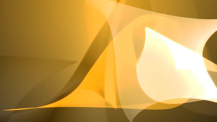Poster - abstract yellow shapes