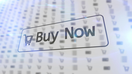 Poster - Buy Now button. Electronic commerce concept.