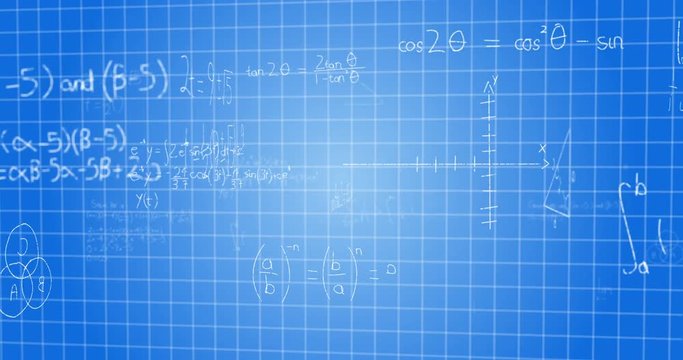 Math formulas on blackboard