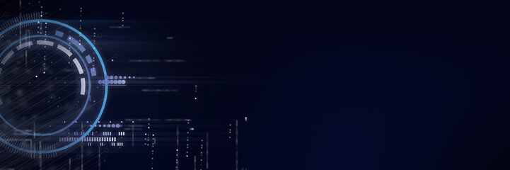 Digital technology and science background.