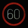 LED light speed limit sign 60