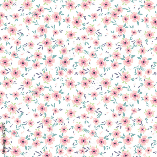 Vector floral seamless pattern in liberty style Poster Mural XXL