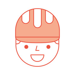 construction worker avatar character vector illustration design