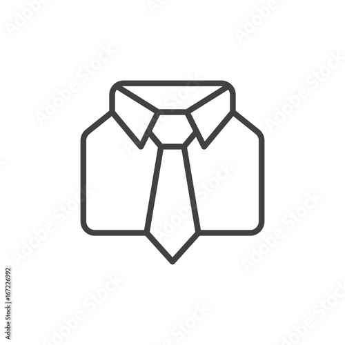Fotografie, Obraz Uniform line icon, outline vector sign, linear style pictogram isolated on white