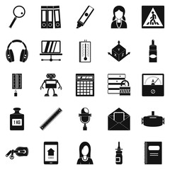 Poster - Statement icons set, simple style