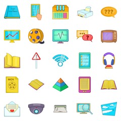 Poster - Gen icons set, cartoon style