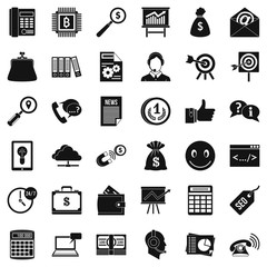 Aufkleber - Virus marketing icons set, simple style