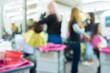 © hydrogenn - Blur of Beautiful Hair Salon , A Busy Day of Hair Dressers